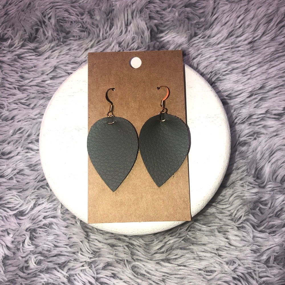 Mini Gray Handmade Drop Earring